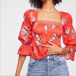 Free People Cherish the Light Floral Top